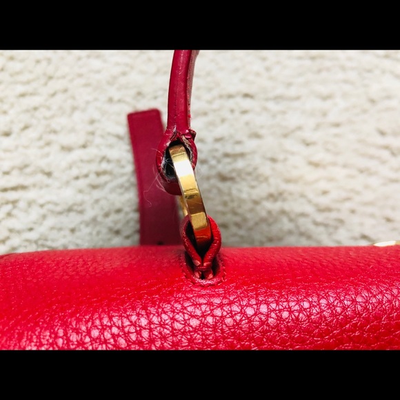 YSL Vintage Red Leather Handbag - Picture 8 of 13
